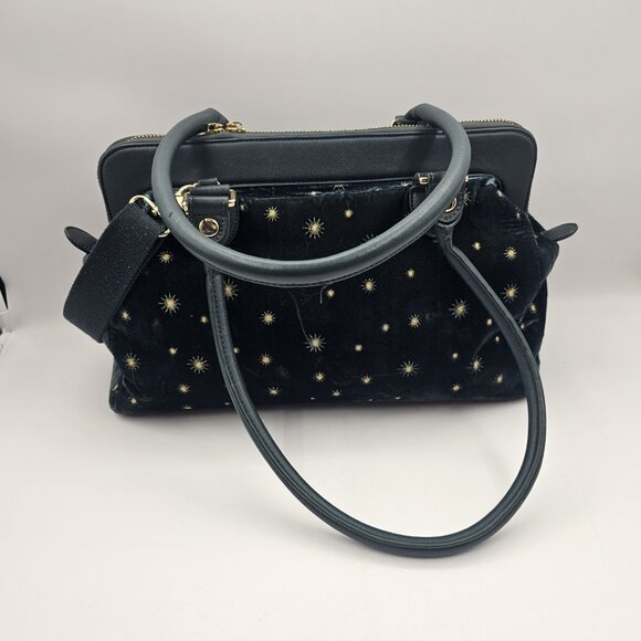 House of Flynn Purse Camera Bag Travel Shoulder Bag Hand Bag Green Velvet LARGE - Picture 6 of 16